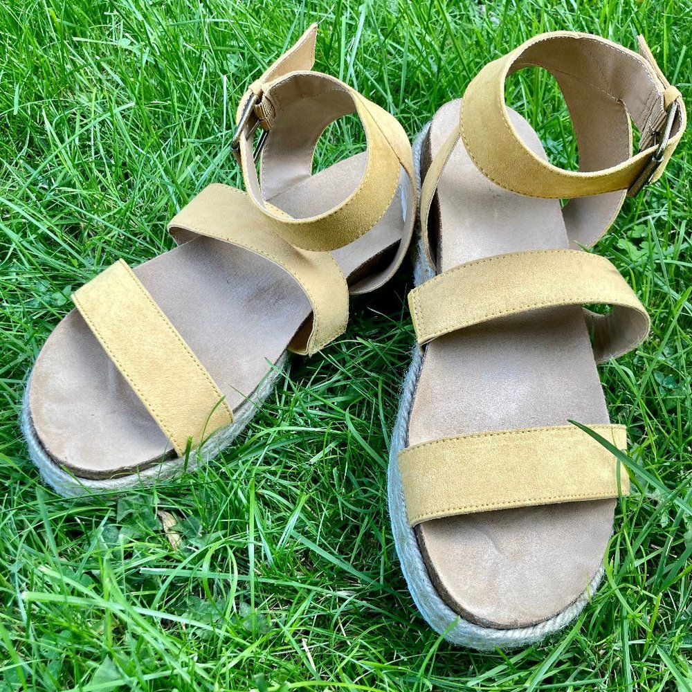 Yellow espadrilles sandals